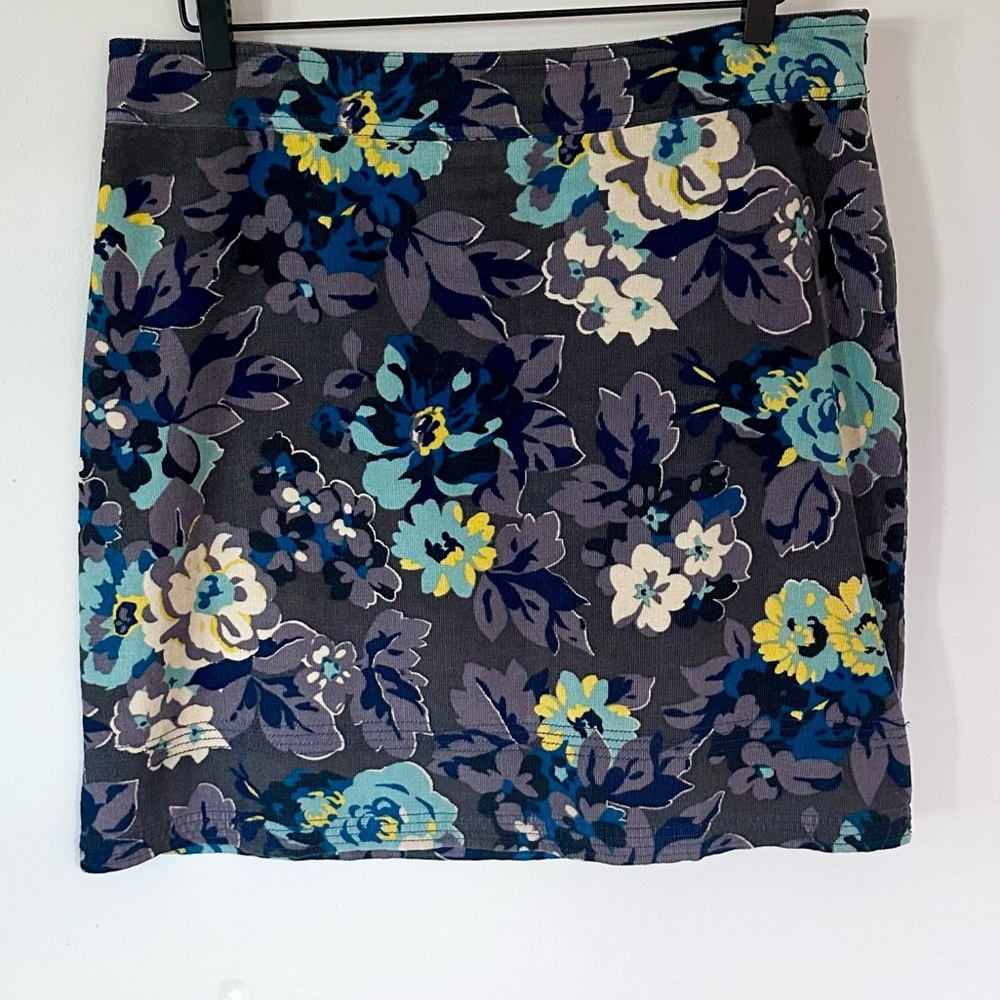 Boden floral corduroy A-line mini skirt
